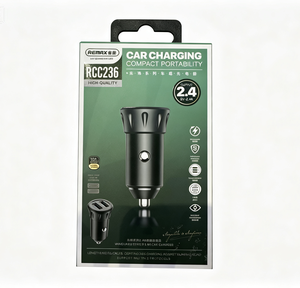 Caricatore Auto Remax RCC236 (Doppia Porta USB, 2.4A, Compatto Portatile)