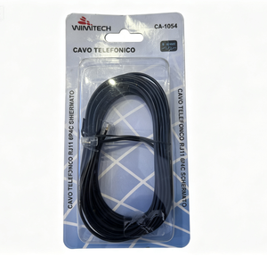 Cavo Telefonico Schermato Winitech CA-1054 (RJ11, 5 metri)