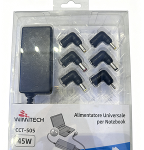 Alimentatore Universale per Notebook Wimitech CCT-505 (45W)