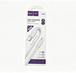 Cavo Dati e Ricarica Rapida Hoco X120 (USB-C a USB-C, 60W, 1 Metro) Bianco